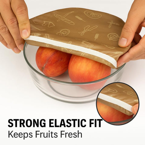 PURIME beeswax bowl covers on a picnic, eco-friendly food storage.