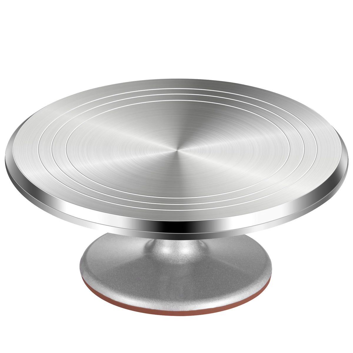 Puroma 12in aluminium rotating cake turntable top view for stability.