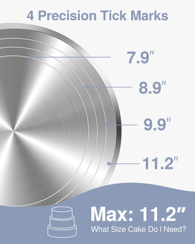 Puroma turntable features quiet rotation and ball bearings.