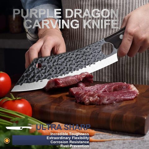 Purple Dragon hand-forged high-carbon steel for lasting sharpness
