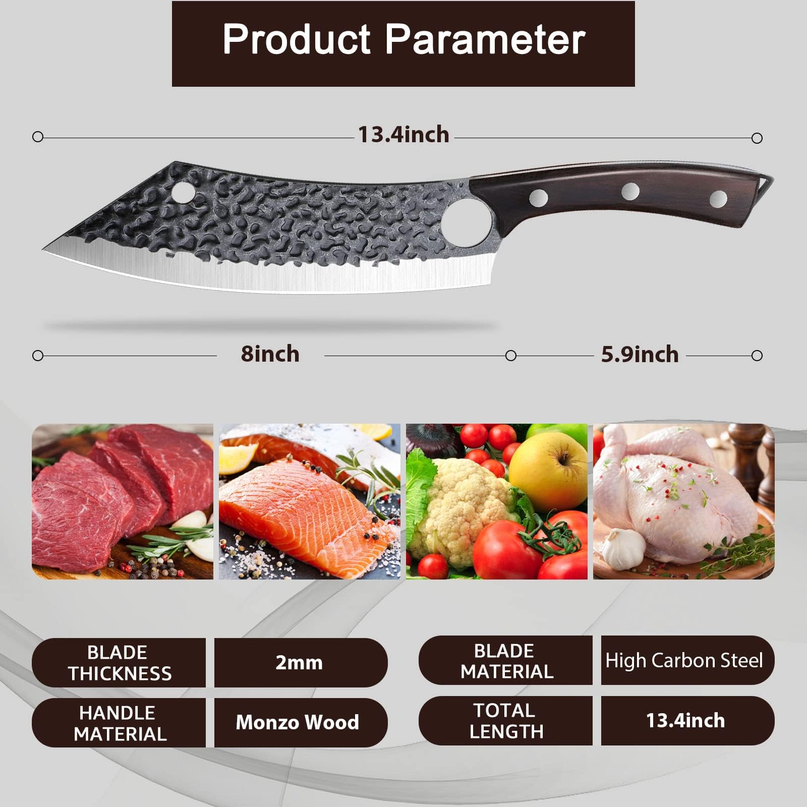 Purple Dragon knife top finger hole for secure guiding during prep