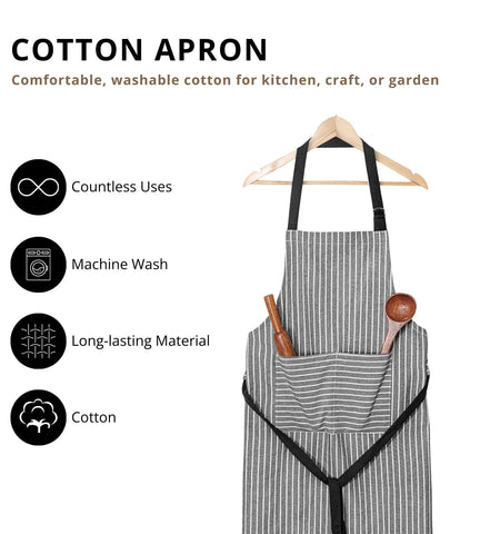 PurpleEssences apron in kitchen use demonstrating versatility.