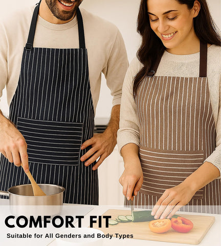 PurpleEssences apron fabric illustrating water and oil stain resistance.