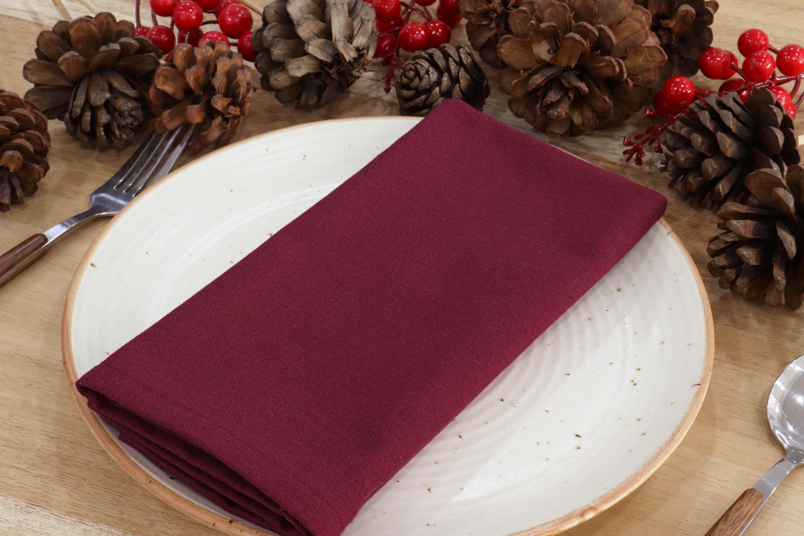 PurpleEssences cotton napkins 18x18 inches for everyday and festive use