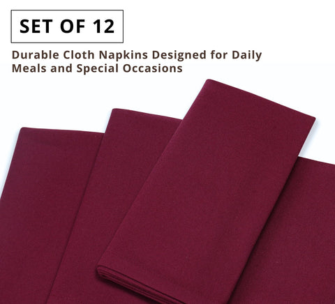 PurpleEssences burgundy napkins styled for a fall Thanksgiving table