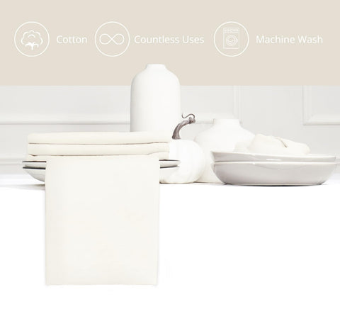 PurpleEssences cotton napkins highlight plush fabric for comfortable meals.