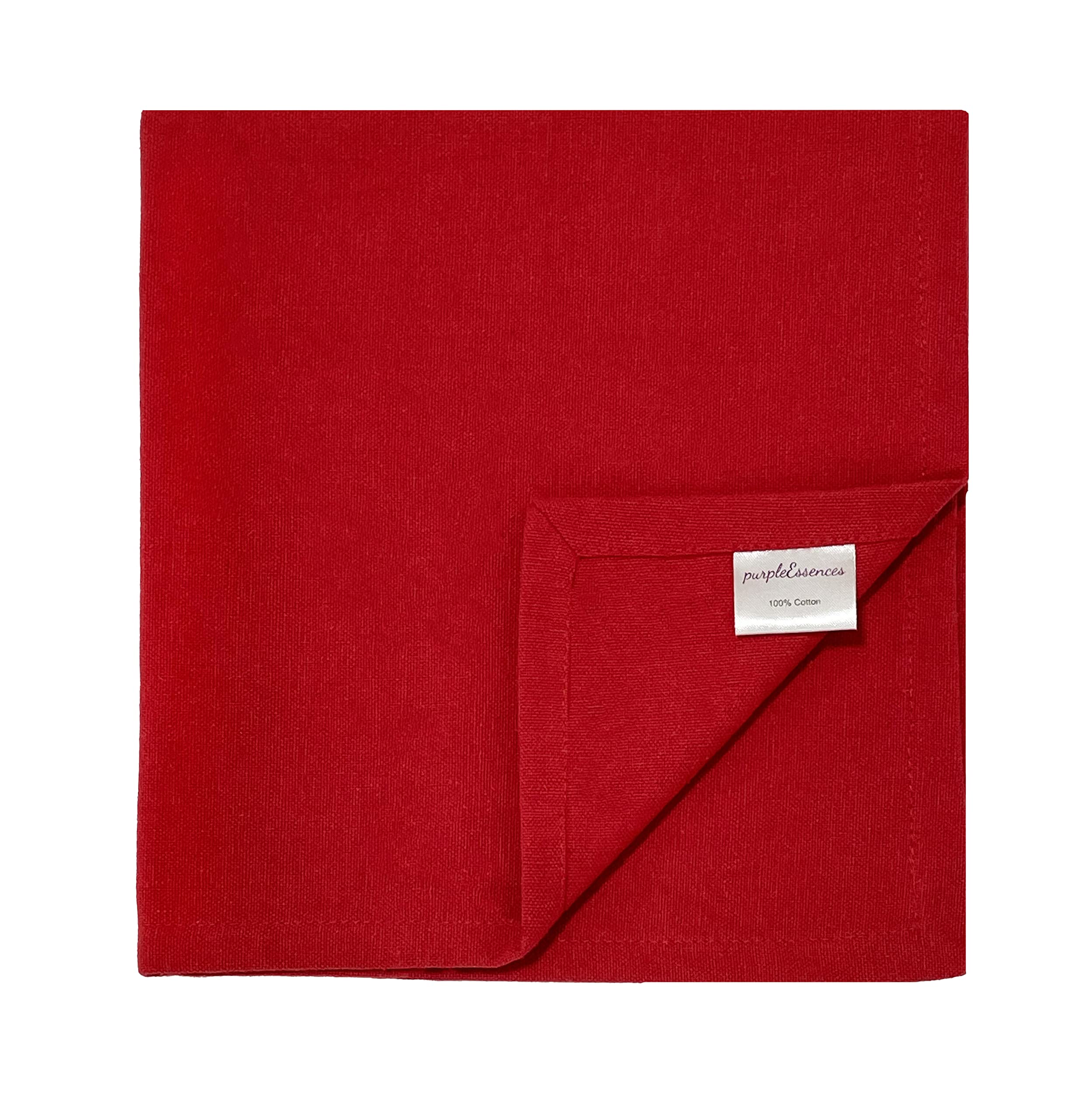 PurpleEssences 100% cotton napkins may wrinkle after washing; lay flat or iron for crisp look.