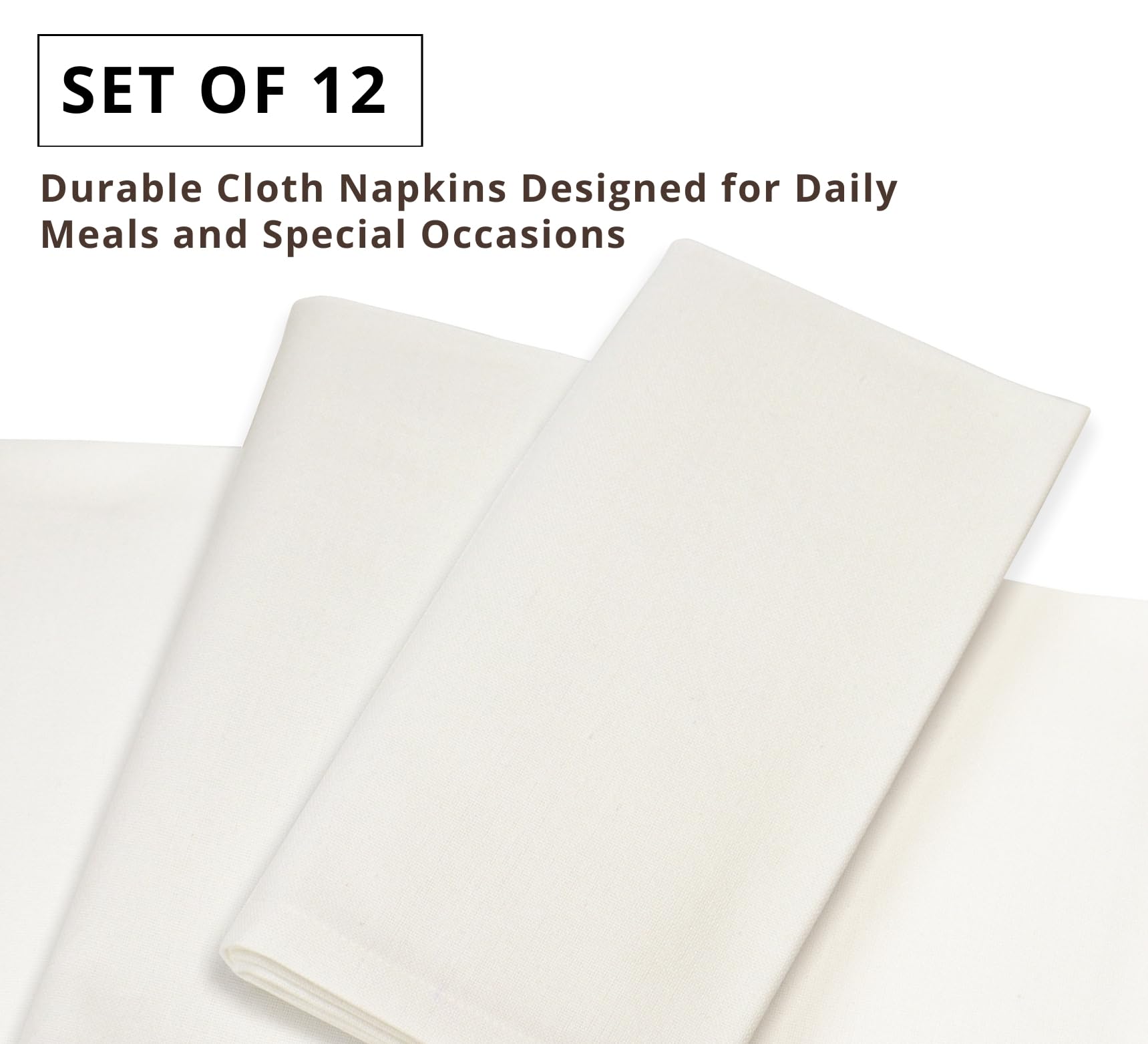 PurpleEssences cream napkins elevate farmhouse table settings.