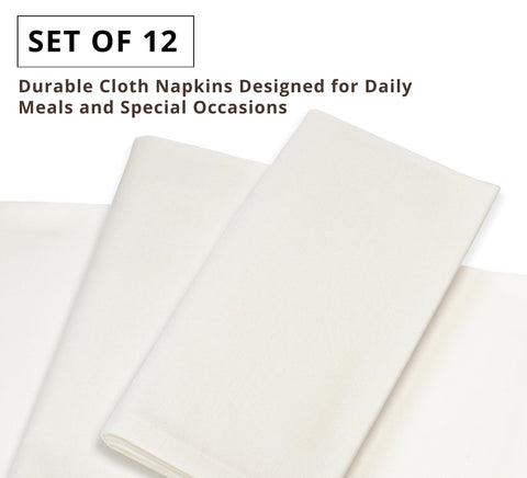 PurpleEssences cream napkins elevate farmhouse table settings.