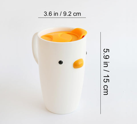PURROOM Duck mug with handle, comfortable daily use