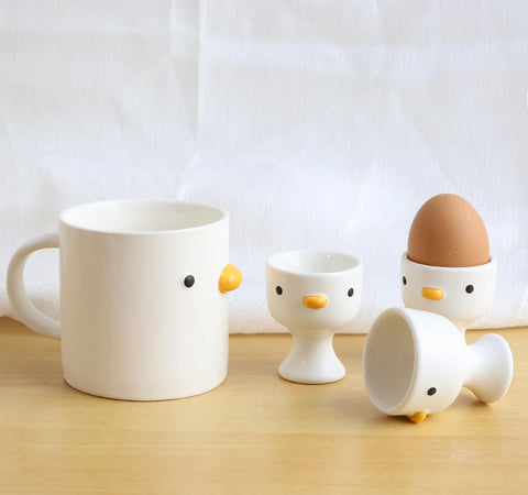 PURROOM easy-clean matte finish egg cups for daily use.