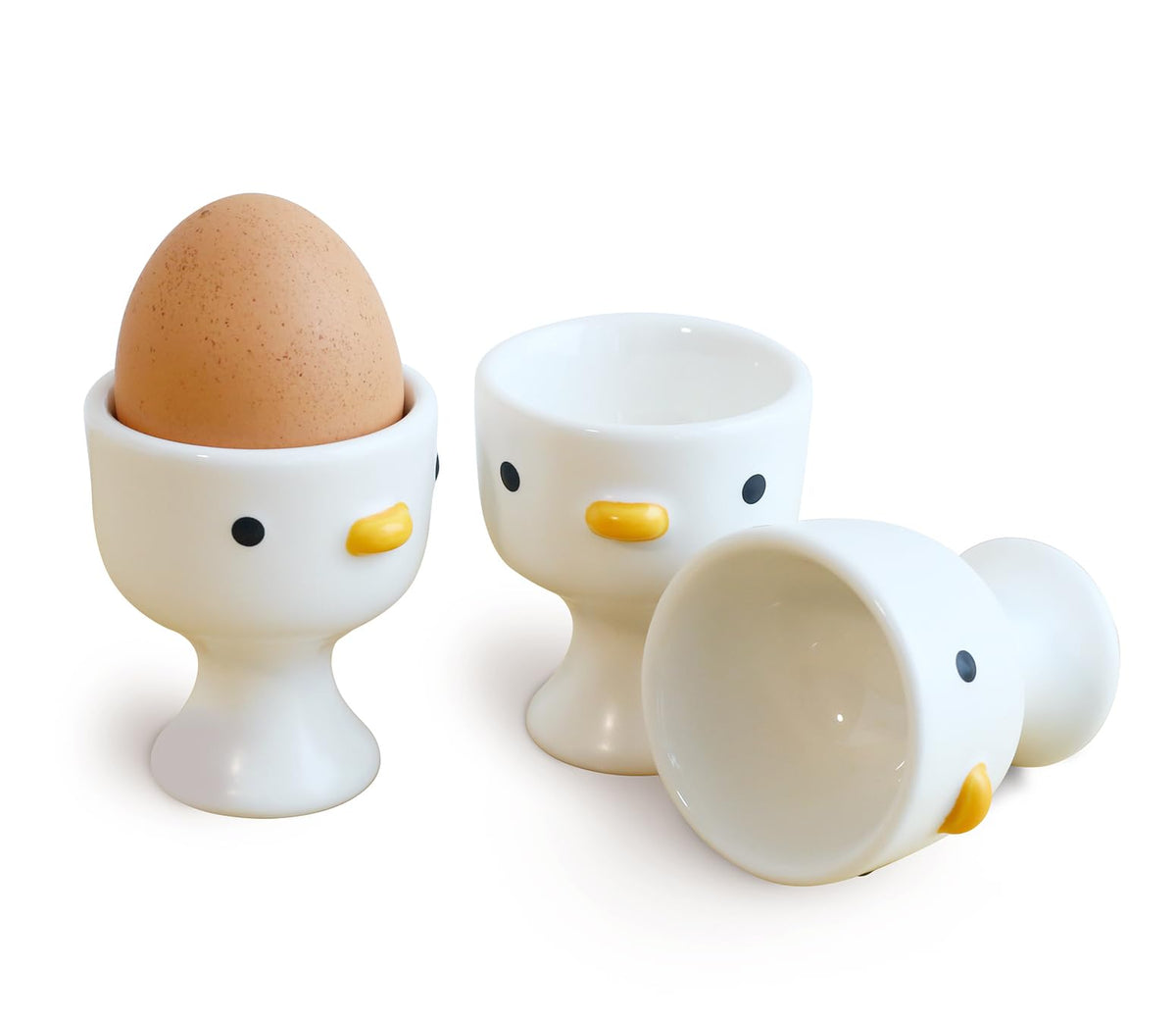 PURROOM Funny Duck Egg Cup Set adds playful breakfast charm.
