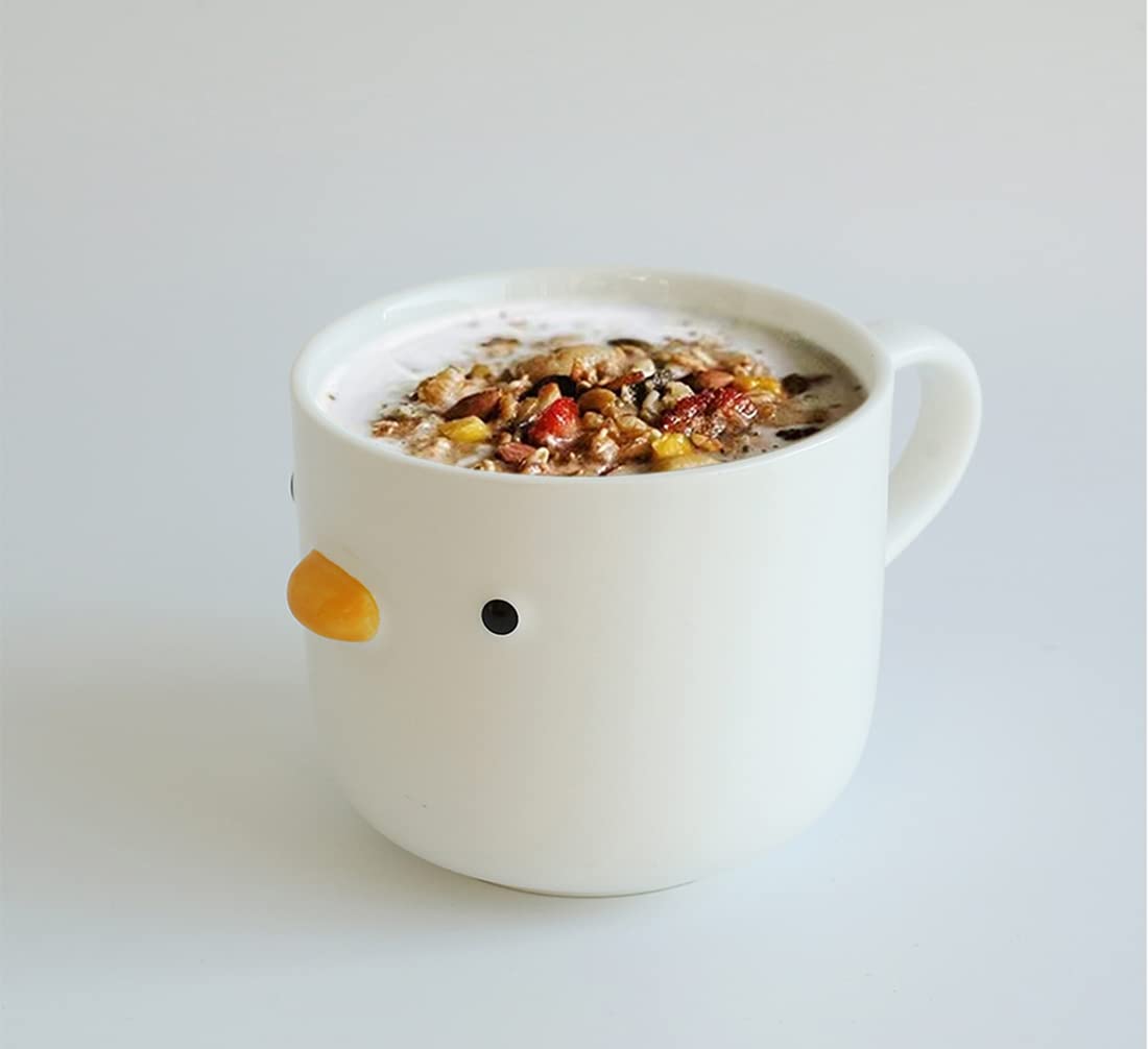PURROOM handmade glaze duck cup showcases hand-glazed finish for a cheerful morning routine