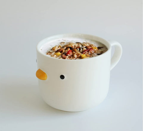 PURROOM handmade glaze duck cup showcases hand-glazed finish for a cheerful morning routine