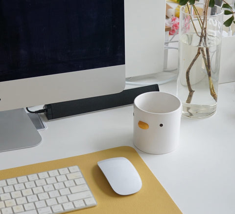 PURROOM Matte Finish Chick Mug provides a comfortable grip and easy cleaning.
