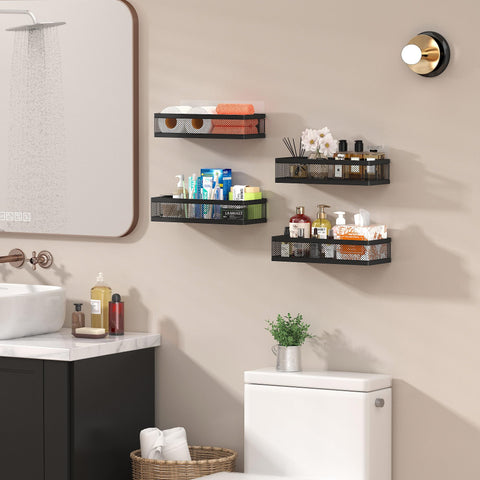 PUSDON metal wire storage bin rack in black for durable pantry organization