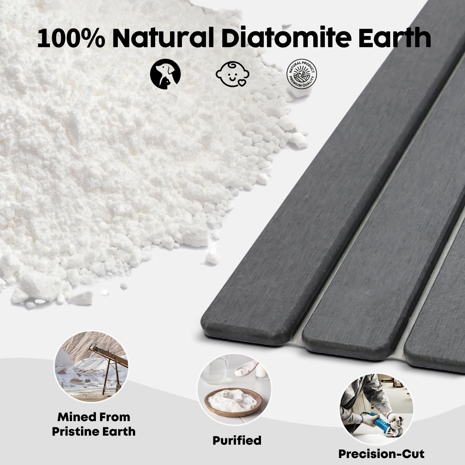 Puxinargo diatomaceous earth coaster set positioned for everyday use