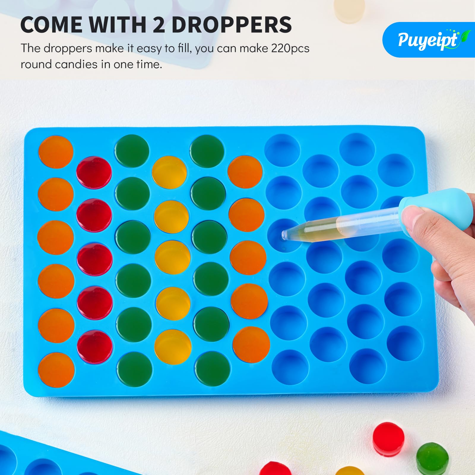 Puyeipt easy-pop-out round mold with non-stick surface for quick releases