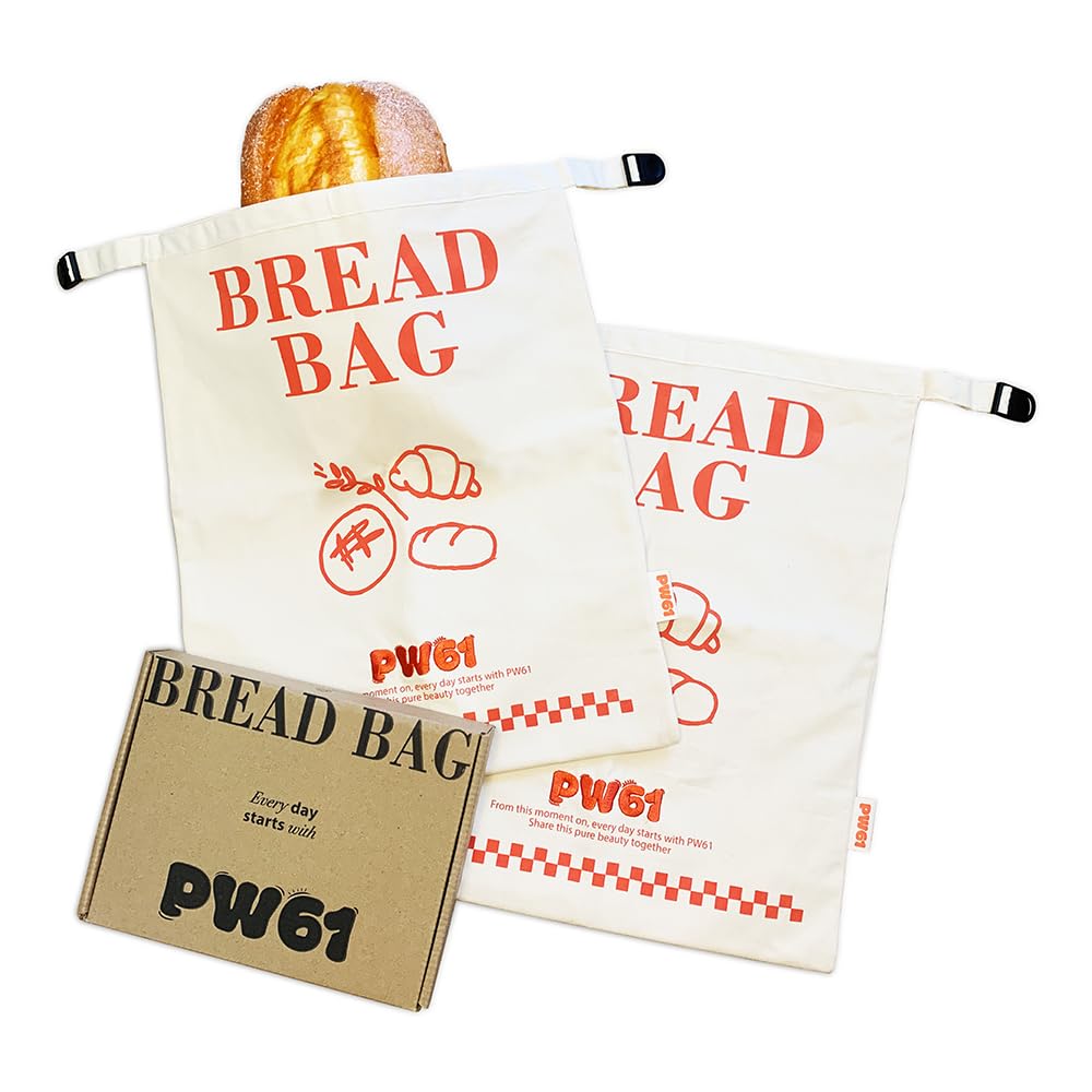 PW61 beeswax bread bags 2-pack setup for fresh, natural bread storage.