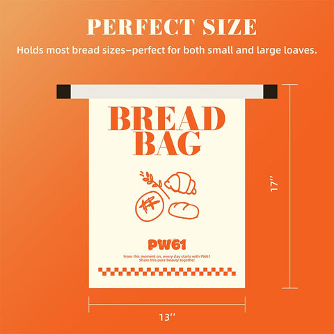 PW61 bread bags in freezer preserve baked goods.