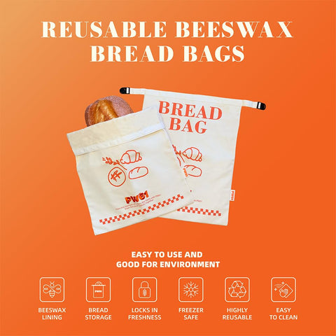 PW61 large bread bags 13x17 fit homemade loaves easily.