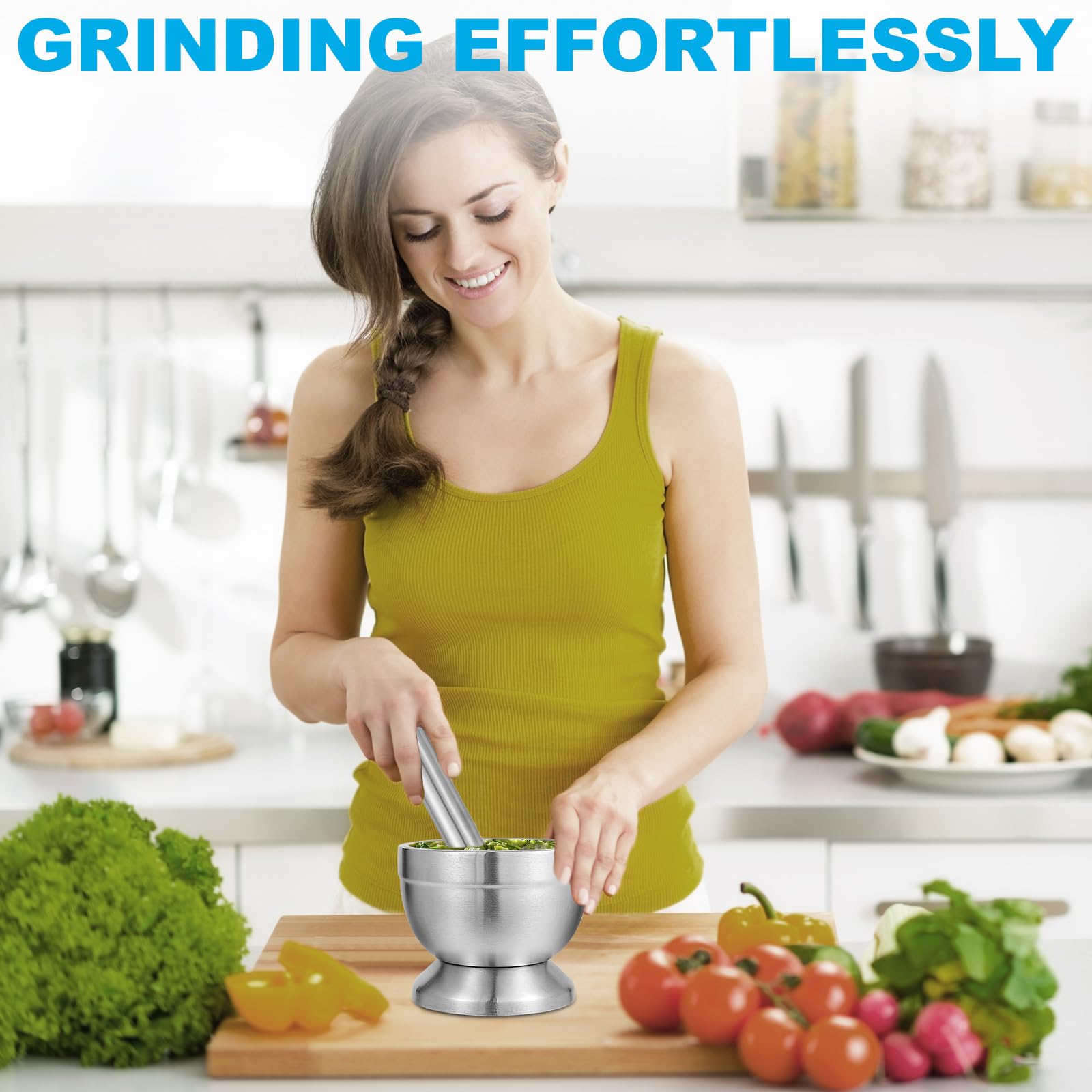 Pwkauka easy-clean stainless steel design resists odors and stains