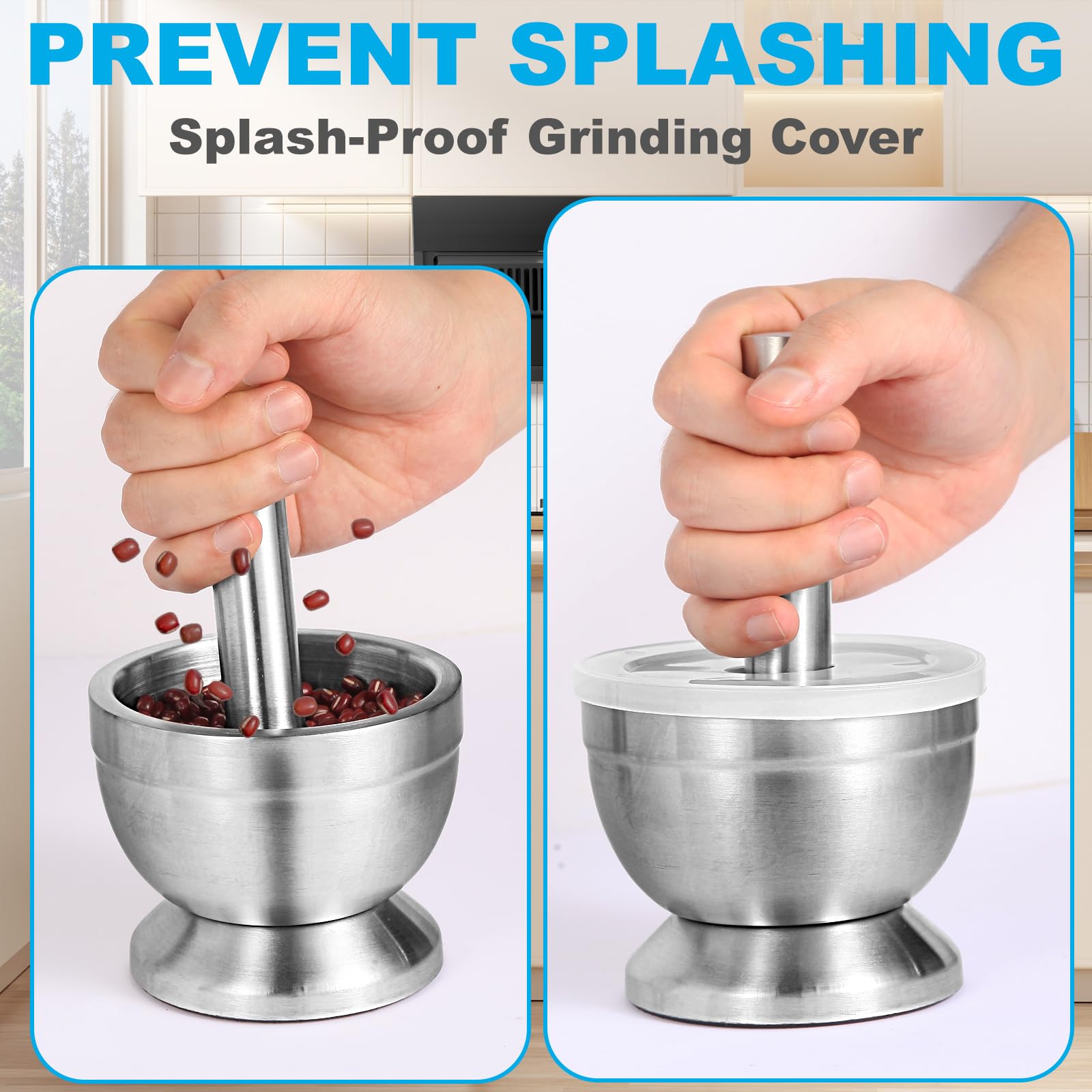 Pwkauka ideal for grinding spices, herbs, and garlic with control