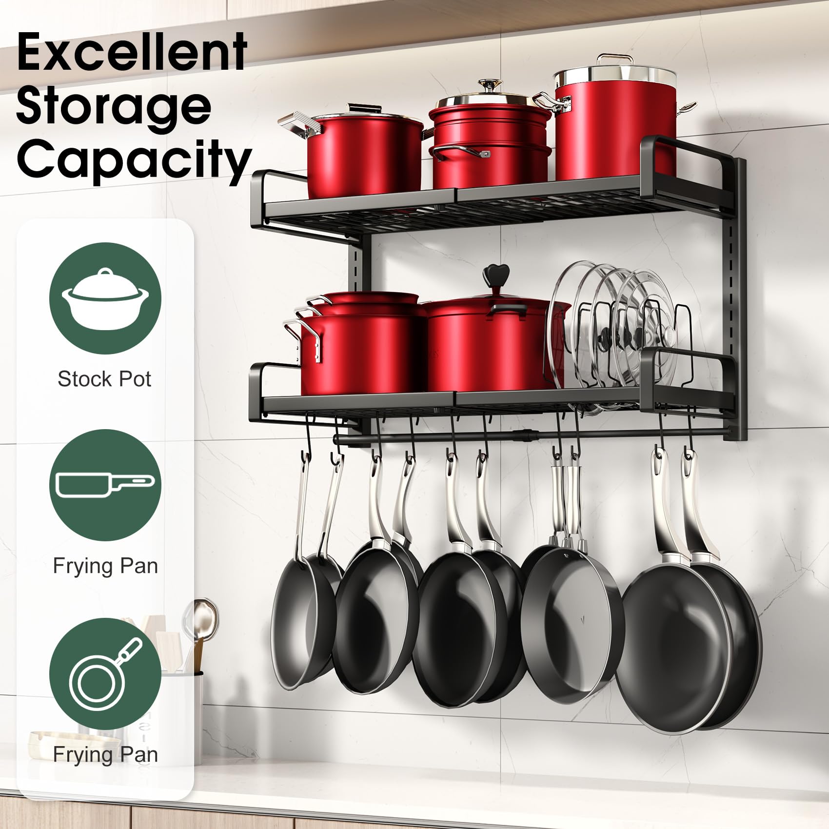 PXRACK powder-coated finish resists rust for long-lasting use in kitchens.