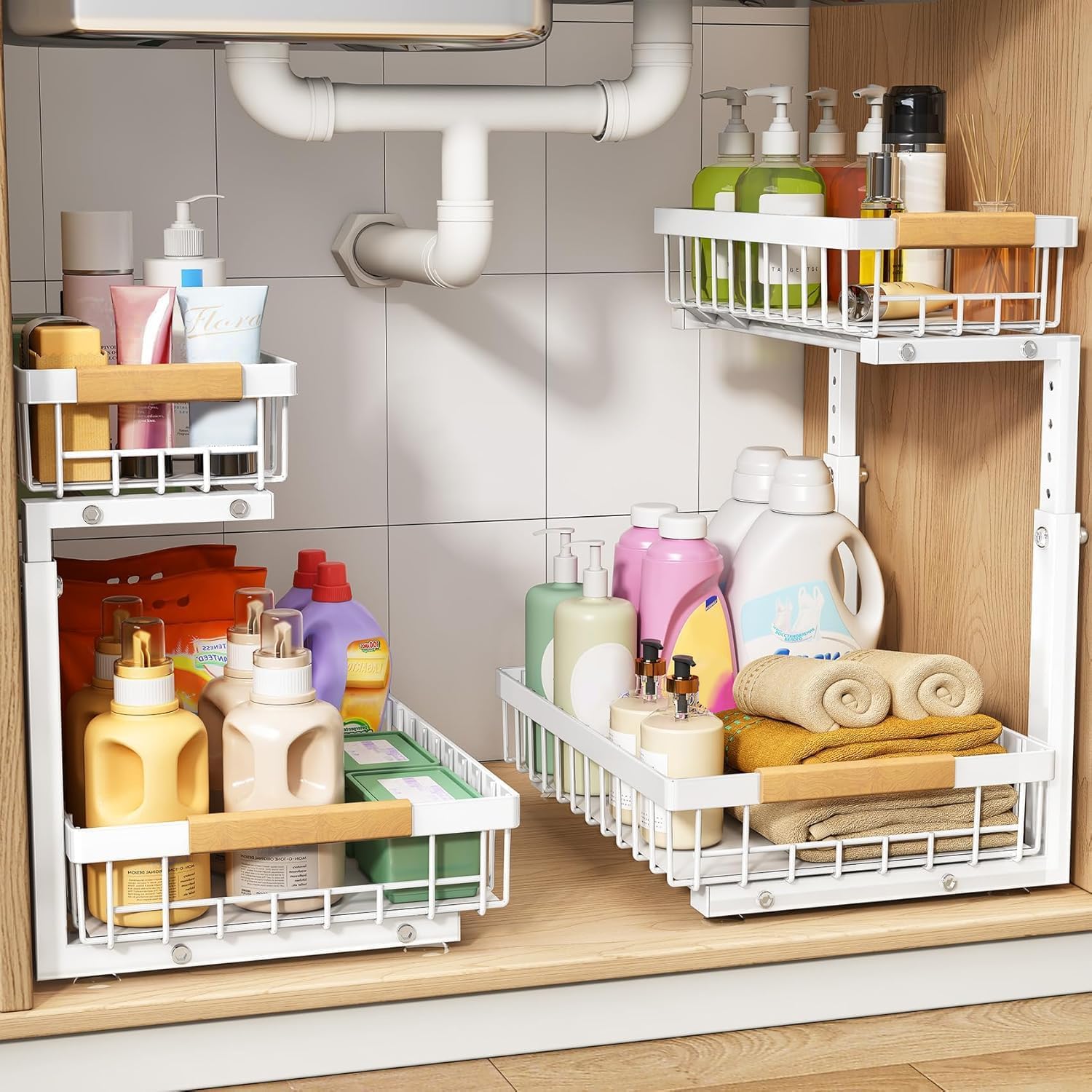 PXRACK suction cups and nano tape stabilize the organizer