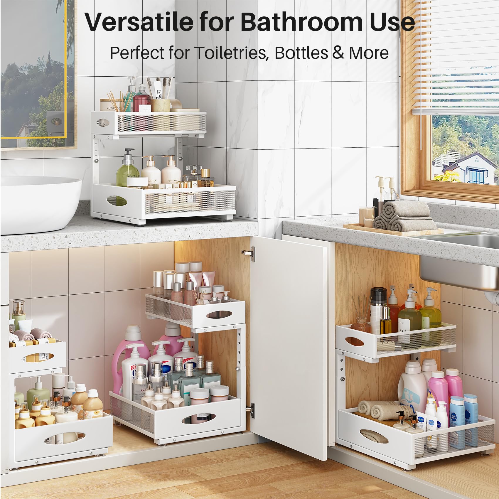 PXRACK versatile storage for kitchen, bathroom, or laundry spaces.