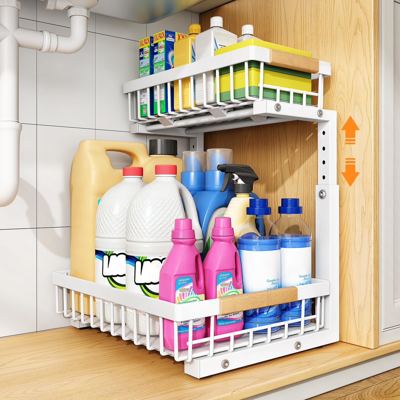 PXRACK under-sink organizer showcasing space-saving storage under the sink