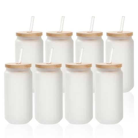 PYD Life sublimation glass cans 18oz with frosted finish for vibrant prints