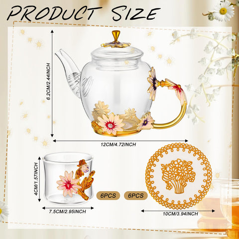 PYQTH floral cups showcasing chrysanthemum motif for family gatherings