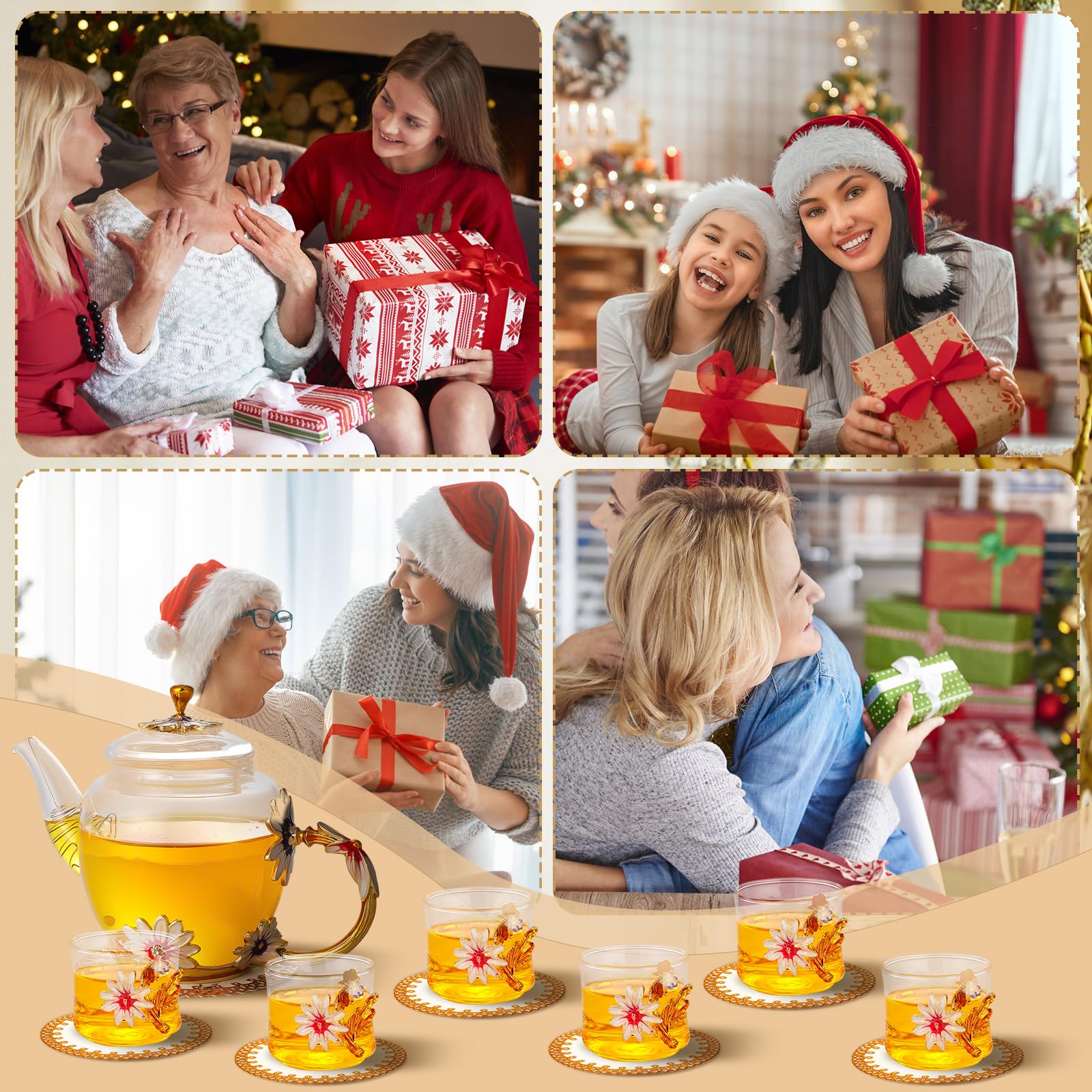 PYQTH floral tea set displayed in dining room for memorable gatherings