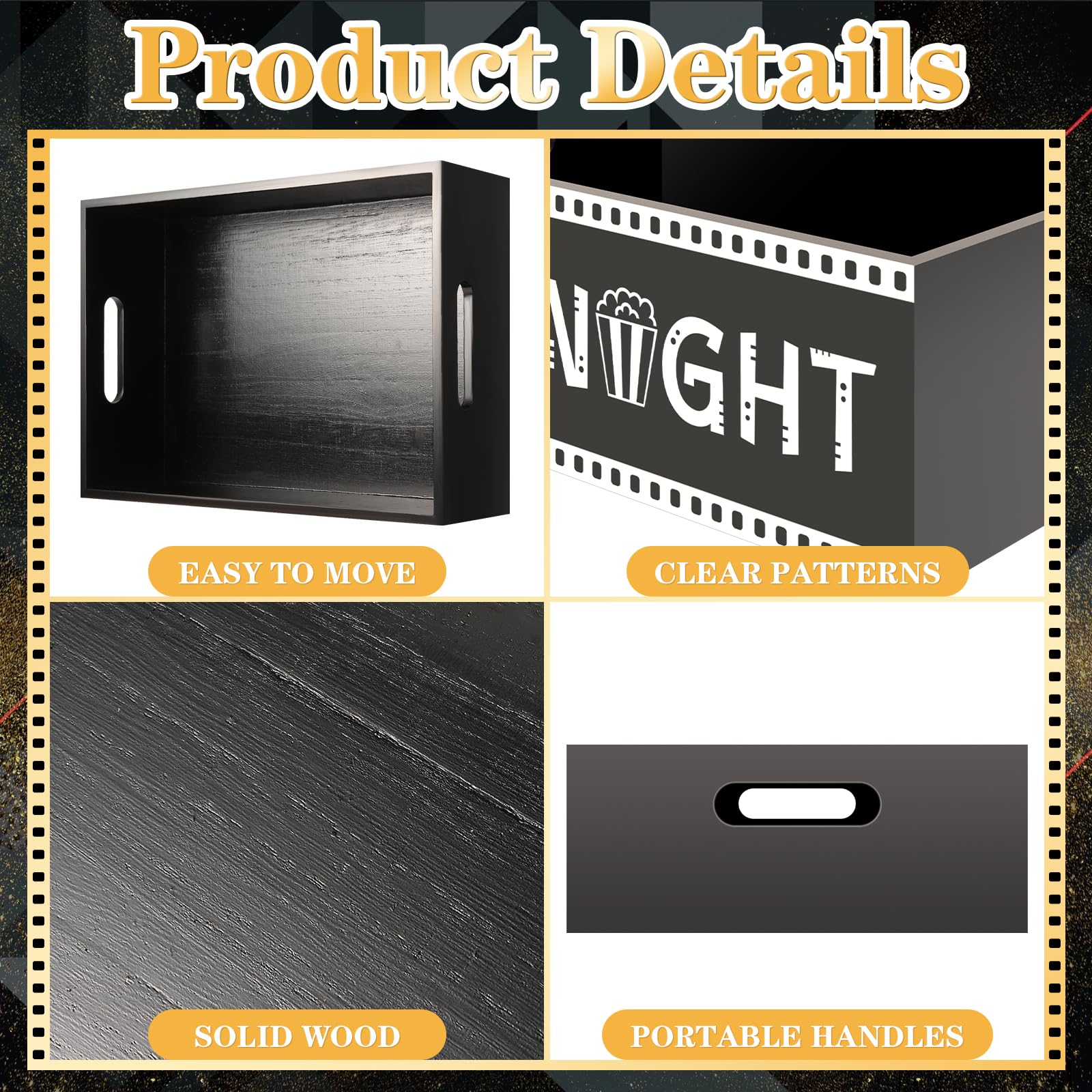 PYQTH Raised Edge Design prevents spills while serving drinks and bites.