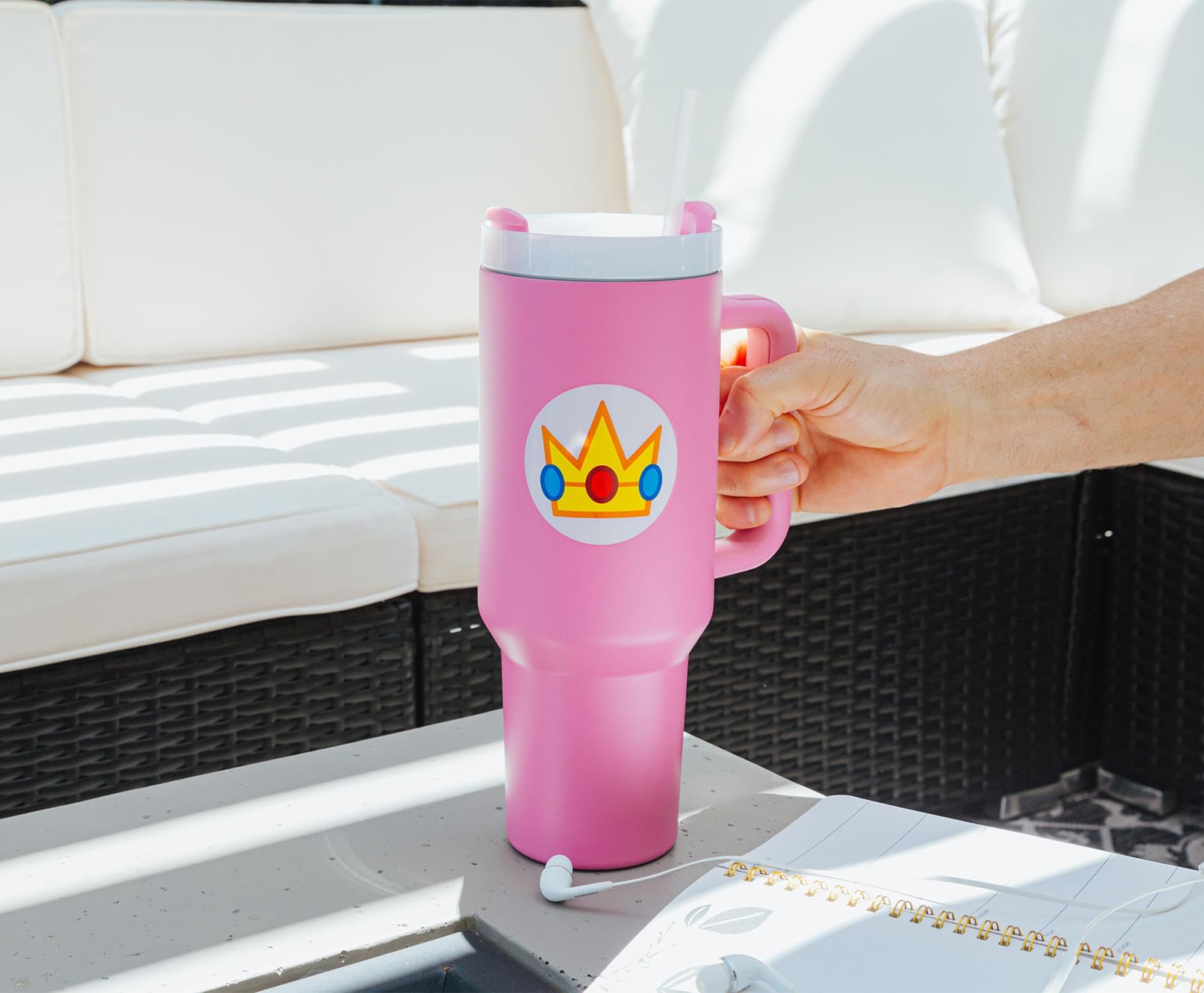 Pyramid America Princess Peach design adds Nintendo flair.
