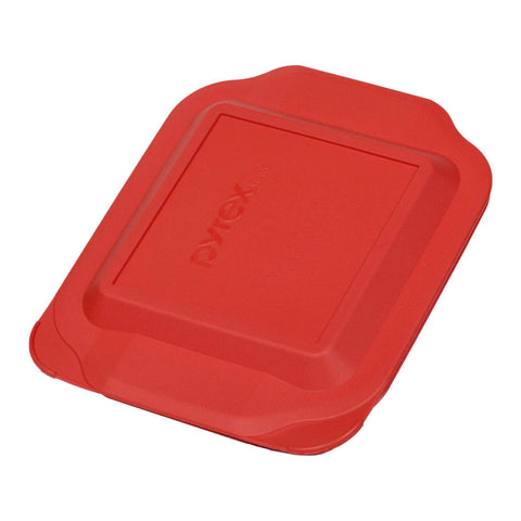 Pyrex 222-PC red lids, dishwasher-safe top rack, easy cleanup.