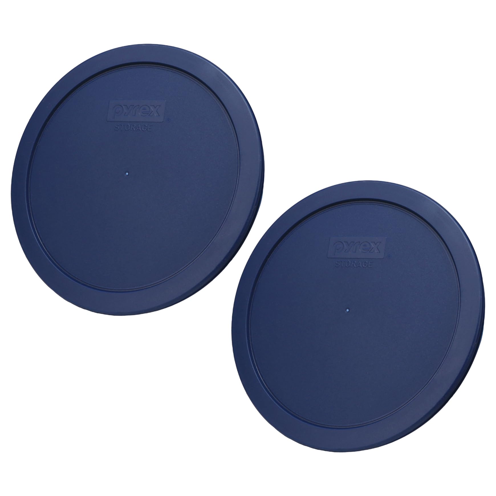 Blue Pyrex lid on sculpted bowl preserves freshness during storage