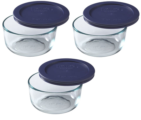 Pyrex 7200 2-cup glass bowl ready for storage and reheating leftovers