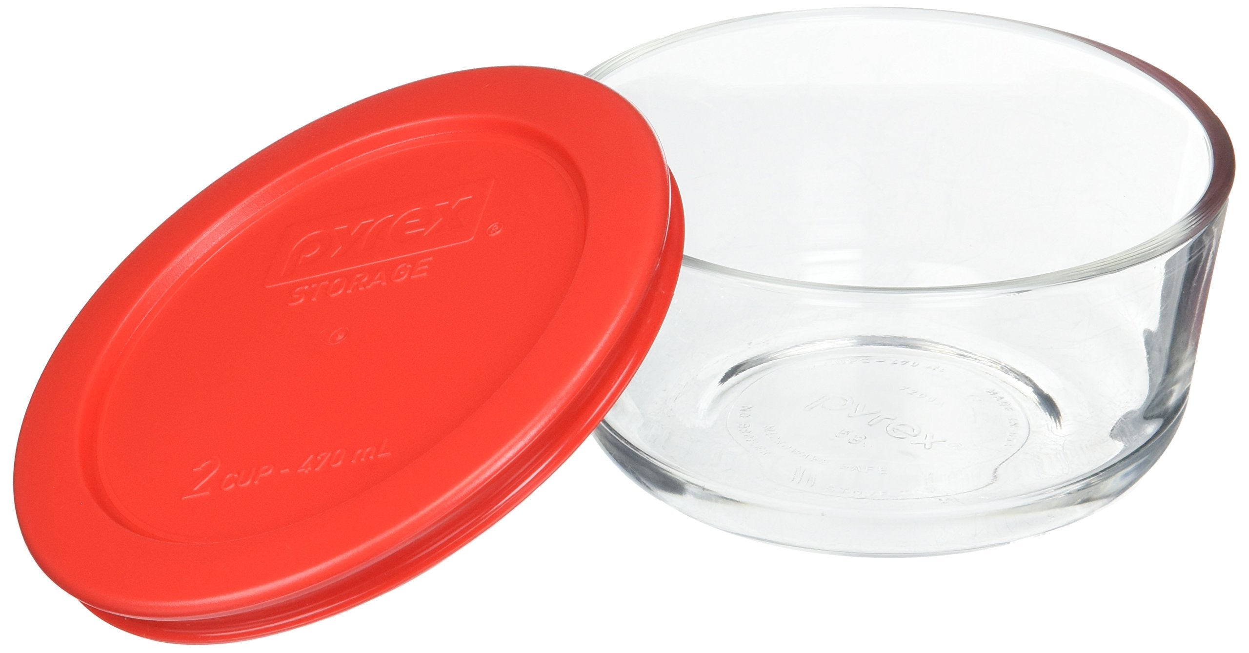Pyrex 7200 red lids fit bowls securely for fridge-to-table storage.
