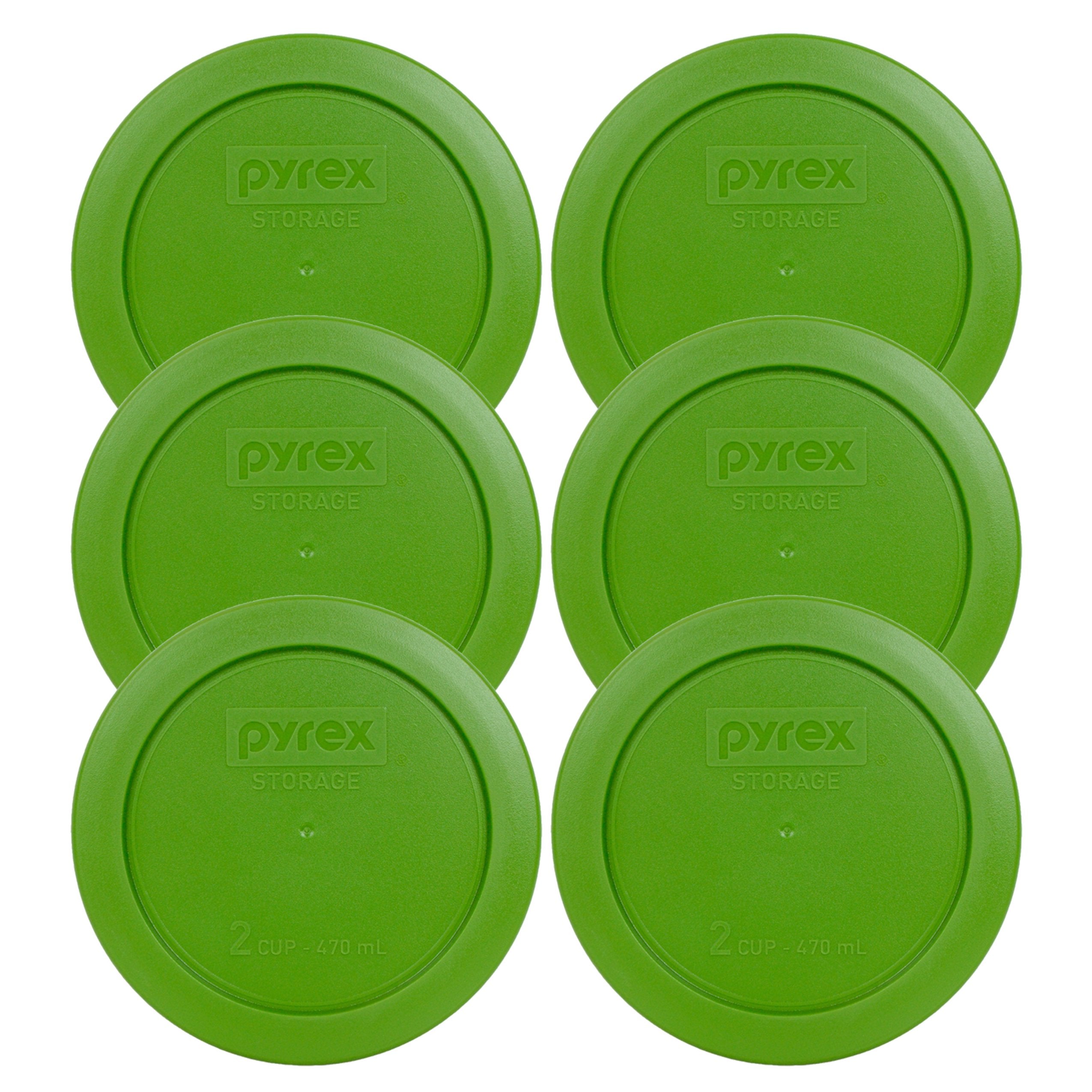 Pyrex 7200-PC lawn green 2-cup lid for bowls; dishwasher-safe and fridge-friendly.