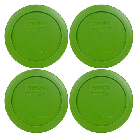 Pyrex 7200-PC lawn green lid on a 2-cup bowl, creating a snug seal for leftovers.