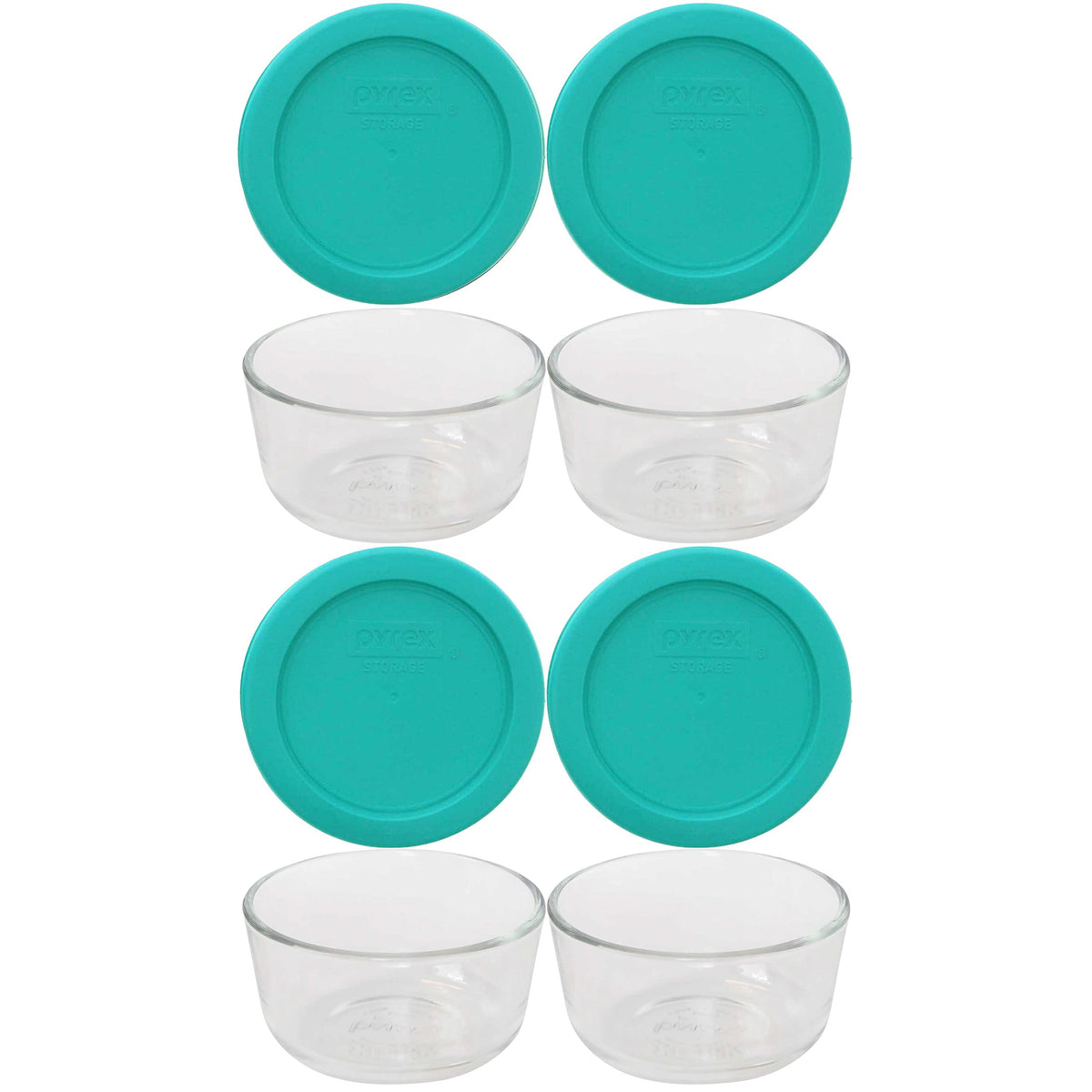 Pyrex 7202 1-Cup glass bowls show contents clearly for quick prep