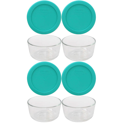 Pyrex 7202 1-Cup glass bowls show contents clearly for quick prep