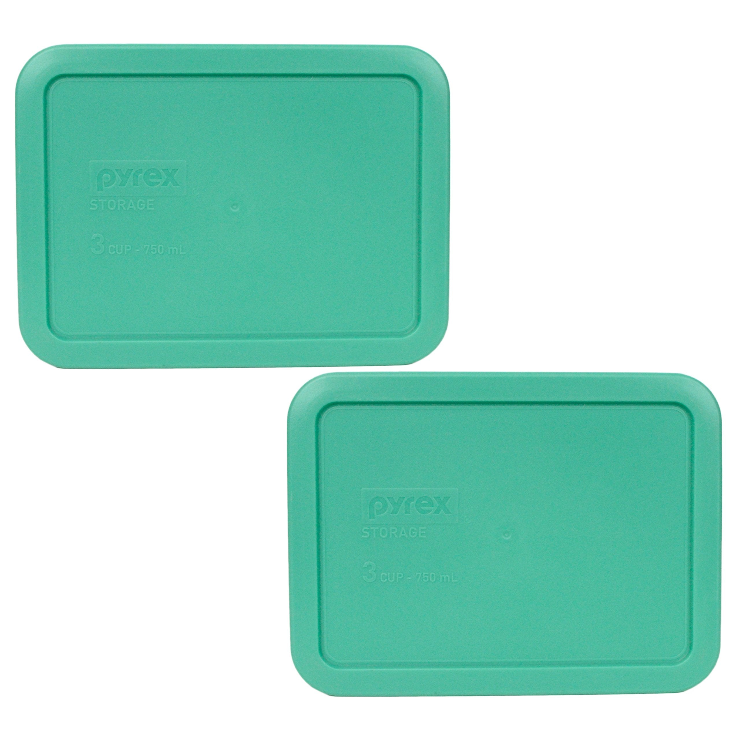 Pyrex 7210-PC green rectangle lid for 3-cup containers keeps food fresh