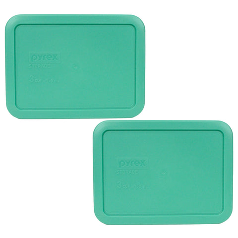 Pyrex 7210-PC green rectangle lid for 3-cup containers keeps food fresh