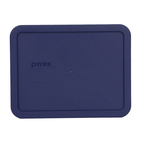 Pyrex 7211-PC blue lids on a 6-cup dish, showcasing a secure seal