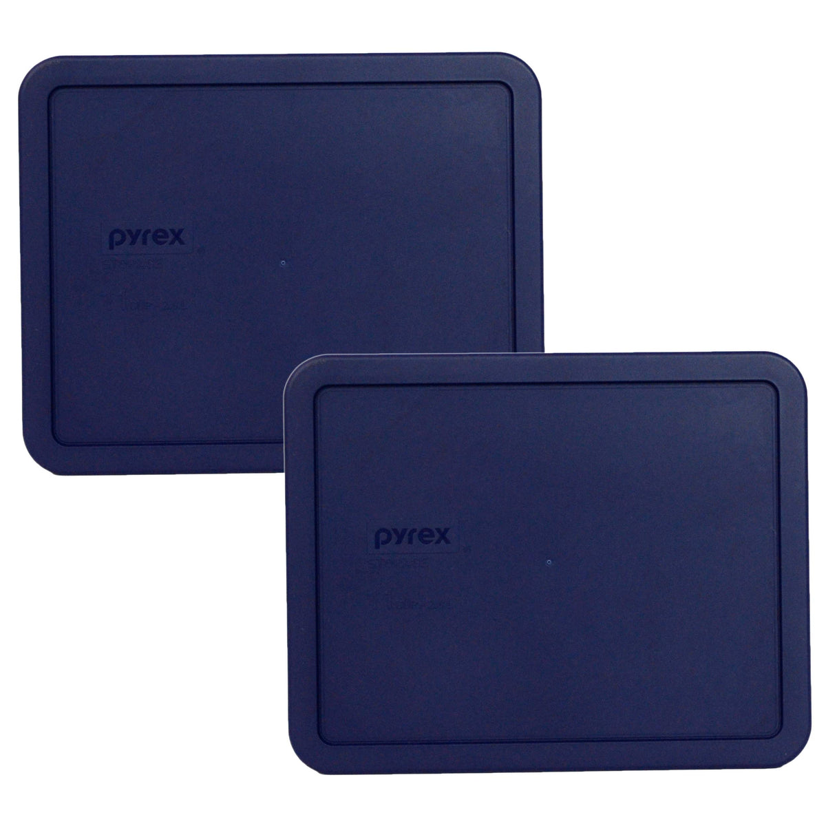 Pyrex 7212-PC blue lid on rectangular dish keeps leftovers fresh.