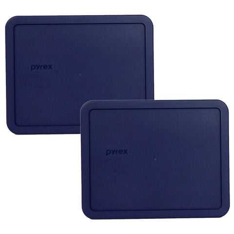 Pyrex 7212-PC blue lid on rectangular dish keeps leftovers fresh.