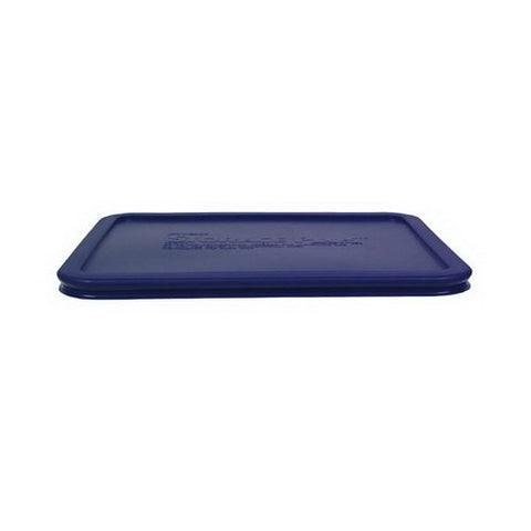 Pyrex 7212-PC blue lid on 11-cup dish enables easy meal prep and top-rack dishwasher cleaning.